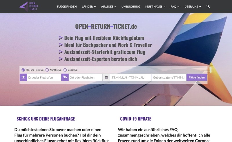 Open Return Ticket