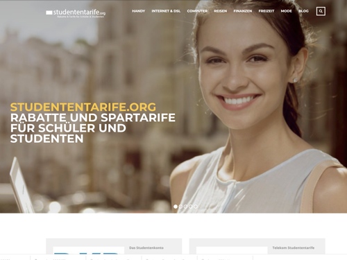 Website von studententarife.org